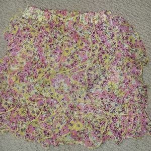 Girls Ruffled Flowy Floral Skirt 7